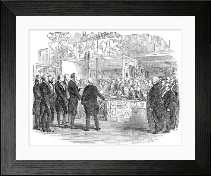 Framed Print : Conversazione of the Educational Exhibition, in St. Martin's-Hall, 1854. Creator: Edmund Evans Framed Print : Conversazione of the Educational Exhibition, in St. Martin's-Hall, 1854. Creator: Edmund Evans