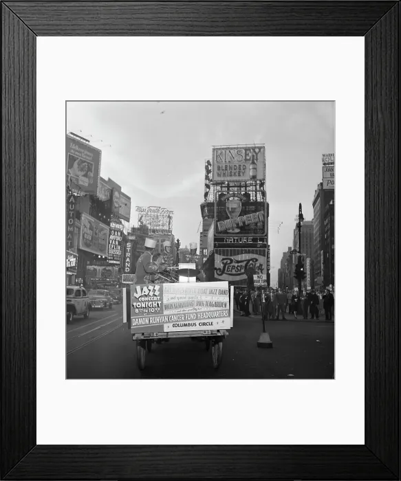 Framed Print : Portrait of Kaiser Marshall, Art Hodes, Sandy Williams, Cecil (Xavier)...Times Square, N.Y. 1947. Creator: William Paul Gottlieb