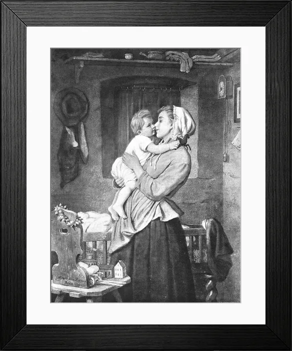 Framed Print : Birthday Greetings, after Meyer Von Bremen, 1891. Creator: Unknown Framed Print : Birthday Greetings, after Meyer Von Bremen, 1891. Creator: Unknown