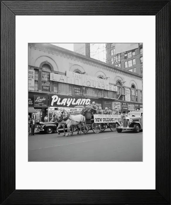 Framed Print : Portrait of Henry (Clay) Goodwin, Cecil (Xavier) Scott, Sandy Williams... Times Square, N.Y. 1947. Creator: William Paul Gottlieb