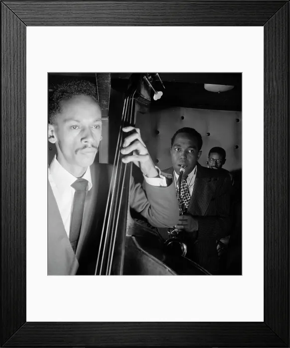 Framed Print : Portrait of Charlie Parker, Tommy Potter, and Max Roach, Three Deuces, New York, N.Y. ca.Aug. 1947. Creator: William Paul Gottlieb Framed Print : Portrait of Charlie Parker, Tommy Potter, and Max Roach, Three Deuces, New York, N.Y. ca.Aug. 1947. Creator: William Paul Gottlieb