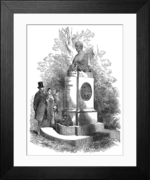 Framed Print : The Hood Memorial, at Kensal-Green, 1854. Creator: Unknown Framed Print : The Hood Memorial, at Kensal-Green, 1854. Creator: Unknown