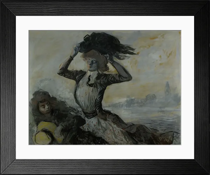 Framed Print : Départ, le coup de vent, c.1900. Creator: Jean Louis Forain Framed Print : Départ, le coup de vent, c.1900. Creator: Jean Louis Forain
