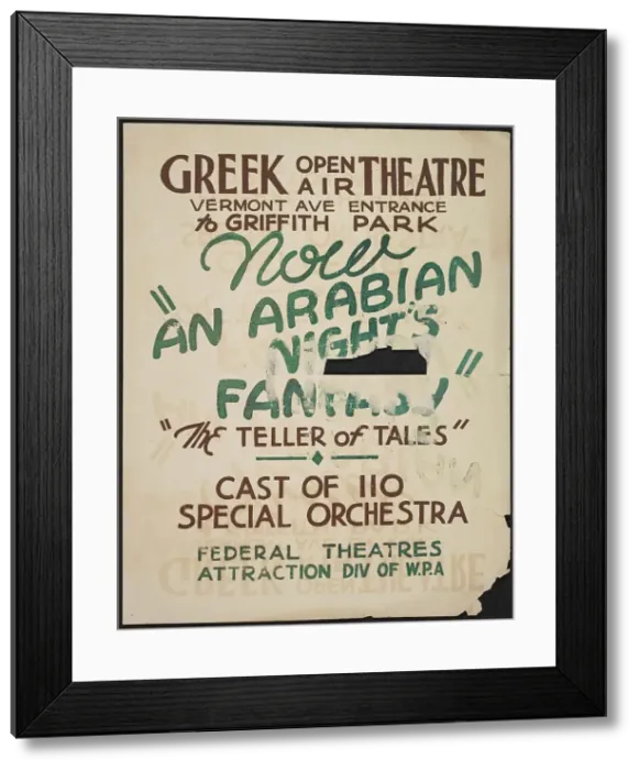 Framed Print : An Arabian Nights Fantasy, Los Angeles, 1936. Creator: Unknown Framed Print : An Arabian Nights Fantasy, Los Angeles, 1936. Creator: Unknown