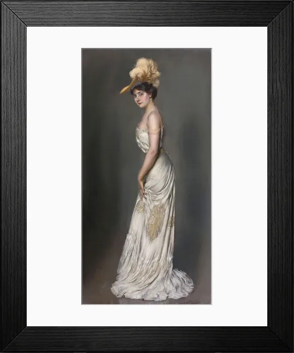 Framed Print : Portrait de madame René Préjelan, c.1903. Creator: Antonio de La Gandara Framed Print : Portrait de madame René Préjelan, c.1903. Creator: Antonio de La Gandara