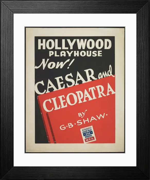 Framed Print : Caesar and Cleopatra, Los Angeles, 1938. Creator: Unknown