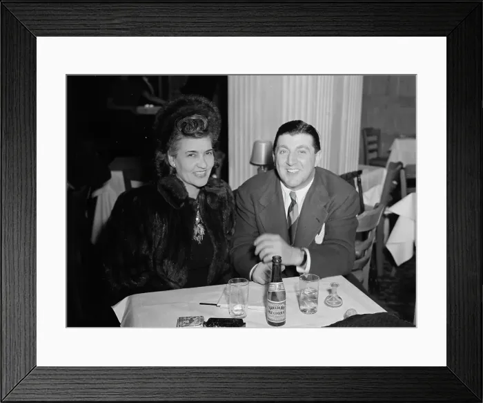 Framed Print : Portrait of Tony Pastor and Maria Kramer, Hotel Edison(?), New York, N.Y. 1946. Creator: William Paul Gottlieb Framed Print : Portrait of Tony Pastor and Maria Kramer, Hotel Edison(?), New York, N.Y. 1946. Creator: William Paul Gottlieb