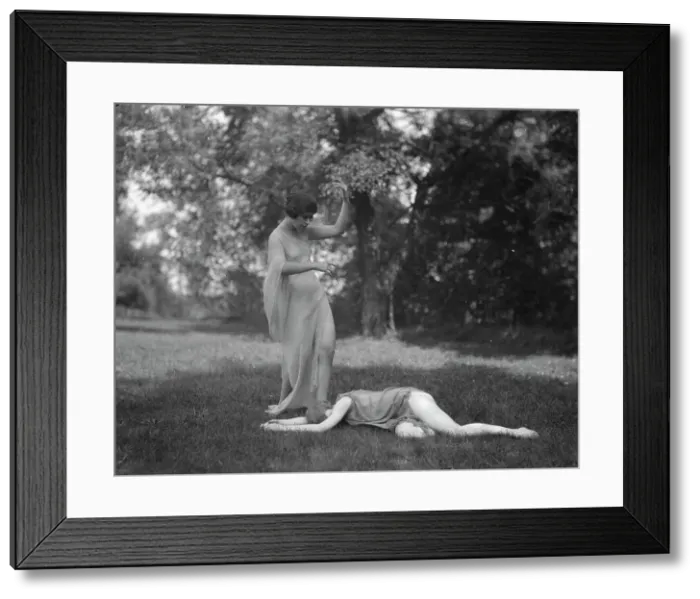 Framed Print : Wanger, Beatrice, Miss, and Miss Marian Berenger, 1918 or 1919. Creator: Arnold Genthe Framed Print : Wanger, Beatrice, Miss, and Miss Marian Berenger, 1918 or 1919. Creator: Arnold Genthe