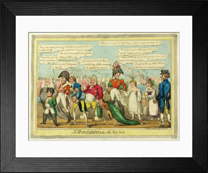 Framed Print : A Frontispiece to the New Red Book, published June 13, 1816. Creator: William Heath Framed Print : A Frontispiece to the New Red Book, published June 13, 1816. Creator: William Heath