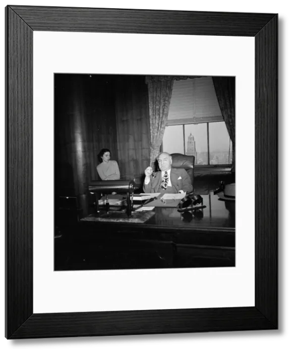 Framed Print : Portrait of James Petrillo in his office, New York, N.Y. ca. Feb. 1947. Creator: William Paul Gottlieb Framed Print : Portrait of James Petrillo in his office, New York, N.Y. ca. Feb. 1947. Creator: William Paul Gottlieb