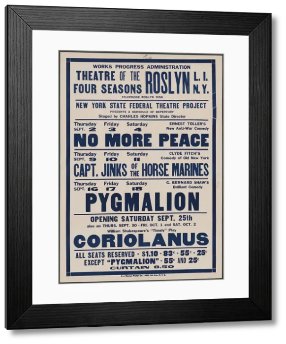 Framed Print : No More Peace 2, Roslyn, NY, 1937. Creator: Unknown Framed Print : No More Peace 2, Roslyn, NY, 1937. Creator: Unknown