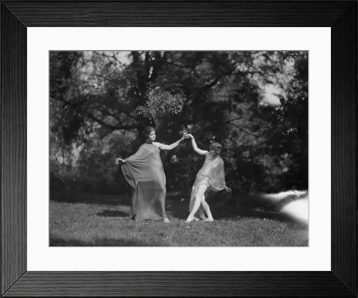 Framed Print : Wanger, Beatrice, Miss, and Miss Marian Berenger, 1918 or 1919. Creator: Arnold Genthe Framed Print : Wanger, Beatrice, Miss, and Miss Marian Berenger, 1918 or 1919. Creator: Arnold Genthe