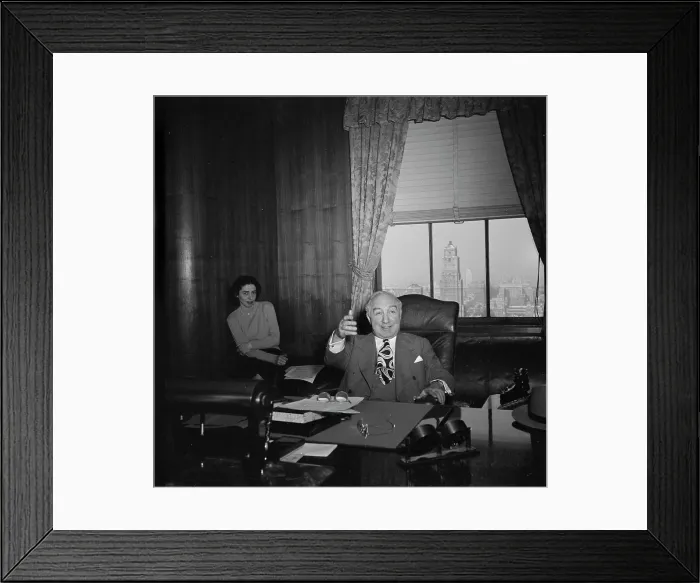Framed Print : Portrait of James Petrillo in his office, New York, N.Y. ca. Feb. 1947. Creator: William Paul Gottlieb Framed Print : Portrait of James Petrillo in his office, New York, N.Y. ca. Feb. 1947. Creator: William Paul Gottlieb