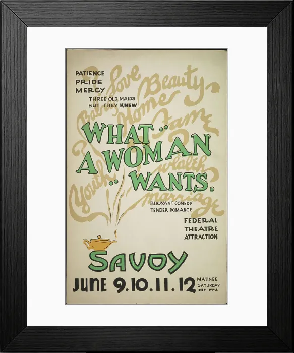 Framed Print : What a Woman Wants, San Diego, 1938. Creator: Unknown Framed Print : What a Woman Wants, San Diego, 1938. Creator: Unknown