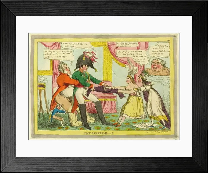 Framed Print : The Battle R-L, published June 3, 1816. Creator: William Heath Framed Print : The Battle R-L, published June 3, 1816. Creator: William Heath