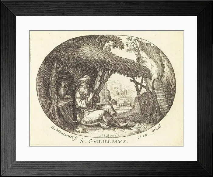 Framed Print : Saint William the Hermit. Creator: Balthasar Moncornet Framed Print : Saint William the Hermit. Creator: Balthasar Moncornet
