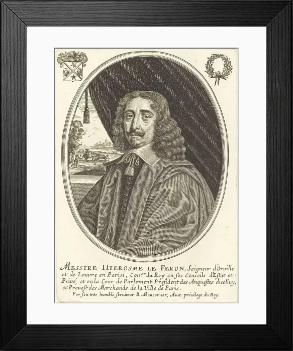 Framed Print : Jean Le Feron. Creator: Balthasar Moncornet Framed Print : Jean Le Feron. Creator: Balthasar Moncornet