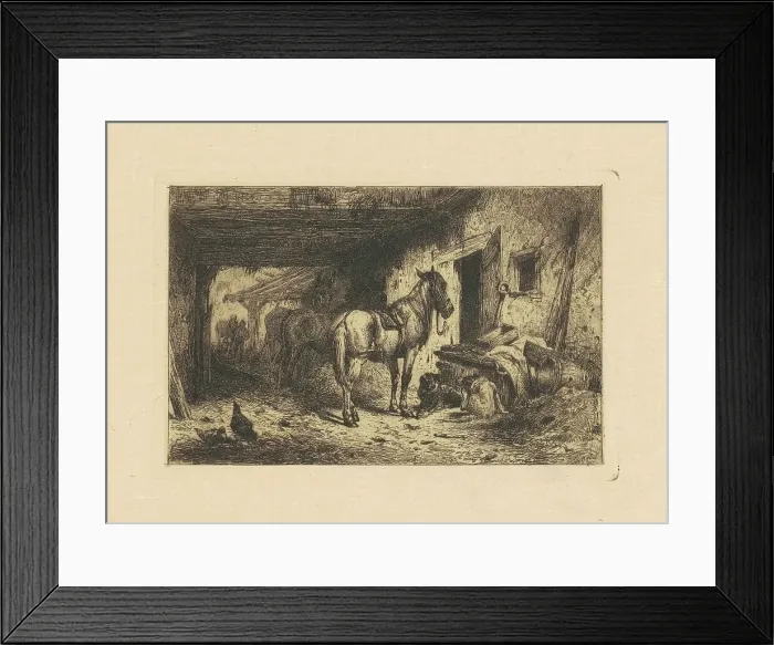 Framed Print : The Noonday Rest, 1877. Creator: Peter Moran Framed Print : The Noonday Rest, 1877. Creator: Peter Moran