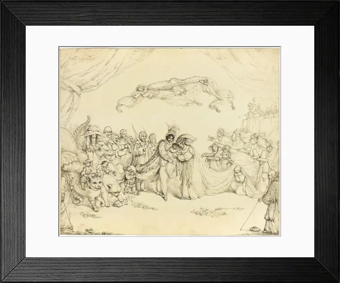 Framed Print : Oberon and Titania, from A Midsummer Night's Dream, n.d. Creator: Charles Kirkpatrick Sharpe Framed Print : Oberon and Titania, from A Midsummer Night's Dream, n.d. Creator: Charles Kirkpatrick Sharpe