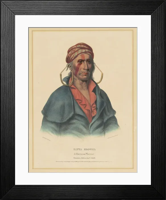 Framed Print : Payta Kootha, a Shawnee Warrior, 1836. Creator: Albert Newsam Framed Print : Payta Kootha, a Shawnee Warrior, 1836. Creator: Albert Newsam