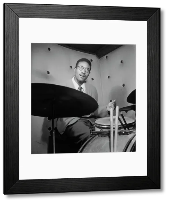 Framed Print : Portrait of Max Roach, Three Deuces, New York, N.Y. ca. Oct. 1947. Creator: William Paul Gottlieb Framed Print : Portrait of Max Roach, Three Deuces, New York, N.Y. ca. Oct. 1947. Creator: William Paul Gottlieb