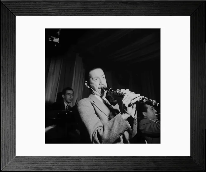 Framed Print : Portrait of Pee Wee Russell, Dave Tough, and Max Kaminsky, Eddie Condon's, New York, N.Y. 1946. Creator: William Paul Gottlieb Framed Print : Portrait of Pee Wee Russell, Dave Tough, and Max Kaminsky, Eddie Condon's, New York, N.Y. 1946. Creator: William Paul Gottlieb