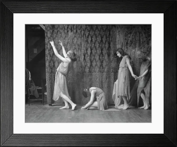 Framed Print : Wanger, Beatrice, Miss, and other dancers, between 1912 and 1920. Creator: Arnold Genthe Framed Print : Wanger, Beatrice, Miss, and other dancers, between 1912 and 1920. Creator: Arnold Genthe