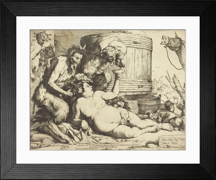 Framed Print : Drunken Silenus, 1628. Creator: Jusepe de Ribera Framed Print : Drunken Silenus, 1628. Creator: Jusepe de Ribera
