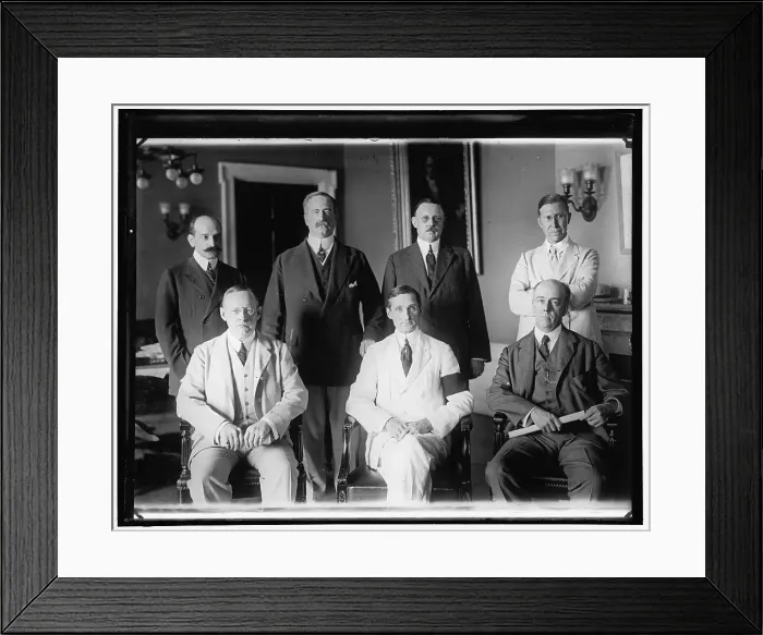 Framed Print : Group: William Gibbs McAdoo, center front, between 1910 and 1920. Creator: Harris & Ewing. Group: William Gibbs McAdoo, center front, between 1910 and 1920. Creator: Harris & Ewing Framed Print : Group: William Gibbs McAdoo, center front, between 1910 and 1920. Creator: Harris & Ewing. Group: William Gibbs McAdoo, center front, between 1910 and 1920. Creator: Harris & Ewing