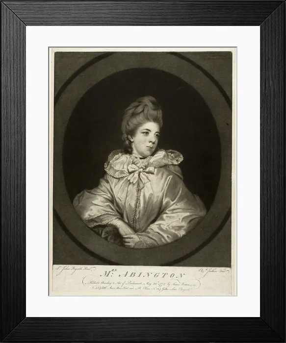 Framed Print : Mrs. Abington, published 1772. Creator: Elizabeth Judkins Framed Print : Mrs. Abington, published 1772. Creator: Elizabeth Judkins