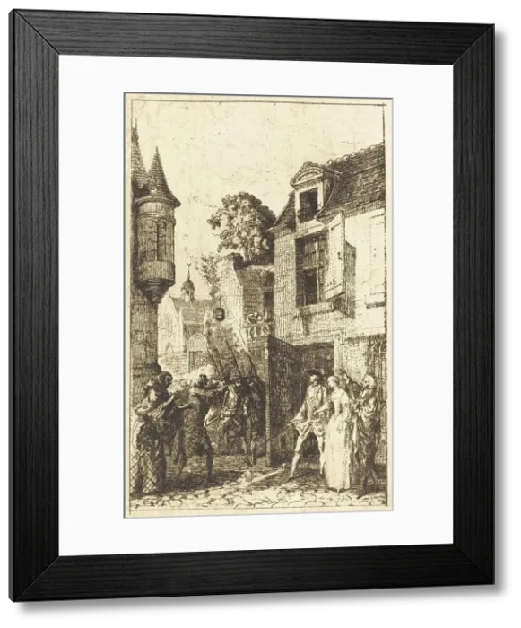 Framed Print : On ne s'avise jamais de tout, 1761. Creator: Gabriel de Saint-Aubin Framed Print : On ne s'avise jamais de tout, 1761. Creator: Gabriel de Saint-Aubin