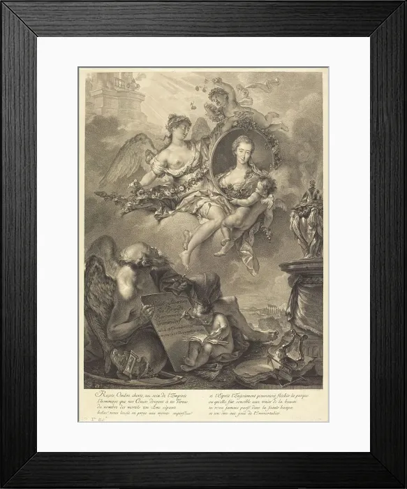 Framed Print : Louise Albertine de Brandt, Baroness von Grapendorf. Creator: Georg Friedrich Schmidt Framed Print : Louise Albertine de Brandt, Baroness von Grapendorf. Creator: Georg Friedrich Schmidt