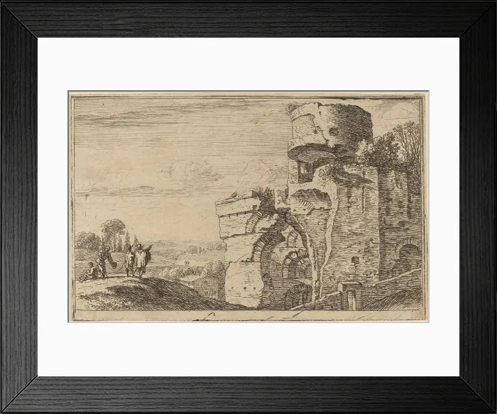 Framed Print : Ruins on the Palatine Hill. Creator: Herman van Swanevelt Framed Print : Ruins on the Palatine Hill. Creator: Herman van Swanevelt
