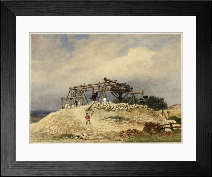 Framed Print : Top of Mineshaft, c. 1815. Creator: Frederick Nash
