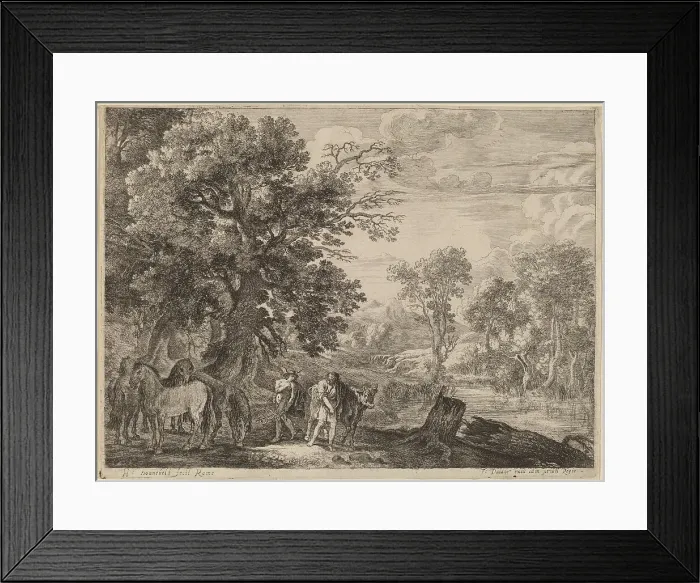Framed Print : Mercury Silencing Battus. Creator: Herman van Swanevelt Framed Print : Mercury Silencing Battus. Creator: Herman van Swanevelt