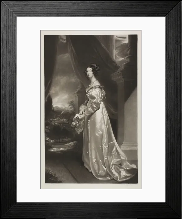 Framed Print : The Duchess of Richmond, 1842. Creator: George Raphael Ward Framed Print : The Duchess of Richmond, 1842. Creator: George Raphael Ward