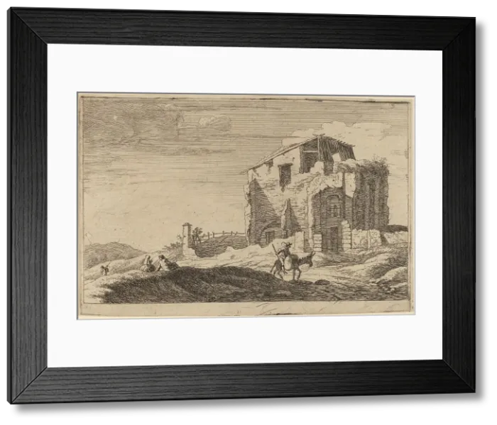 Framed Print : View of a Ruined Building. Creator: Herman van Swanevelt