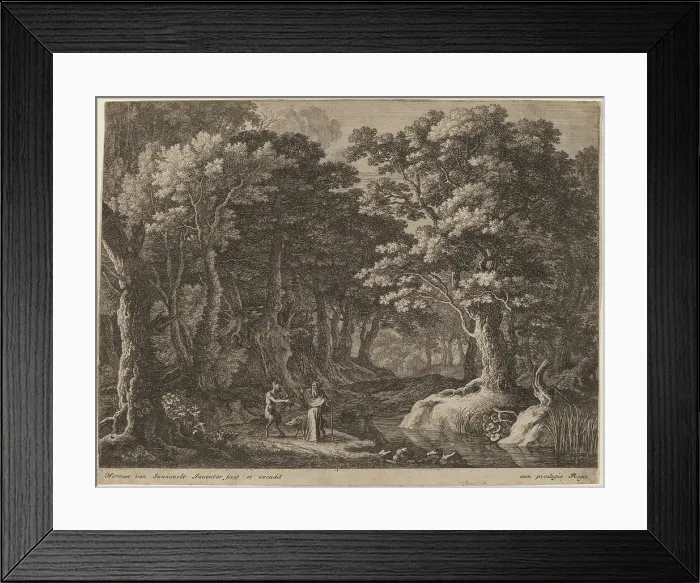 Framed Print : Devil Tempting St. Anthony. Creator: Herman van Swanevelt Framed Print : Devil Tempting St. Anthony. Creator: Herman van Swanevelt