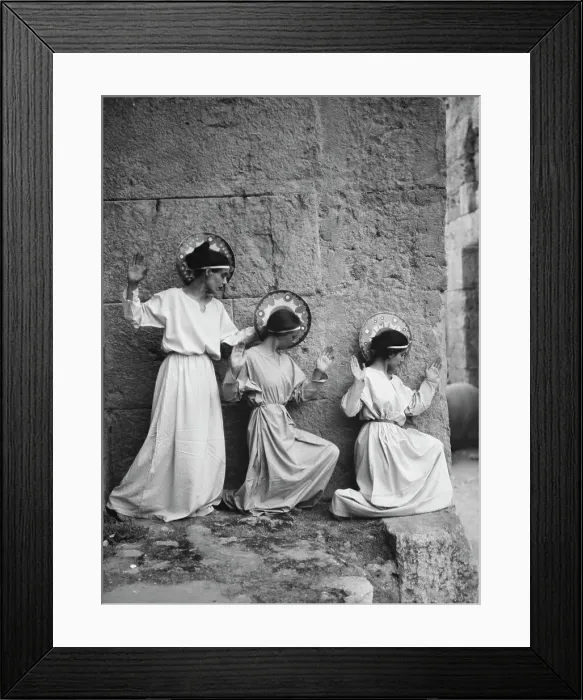 Framed Print : Kanellos dance group at ancient sites in Greece, 1929 Creator: Arnold Genthe Framed Print : Kanellos dance group at ancient sites in Greece, 1929 Creator: Arnold Genthe