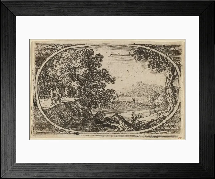 Framed Print : The Stump near the River. Creator: Herman van Swanevelt Framed Print : The Stump near the River. Creator: Herman van Swanevelt