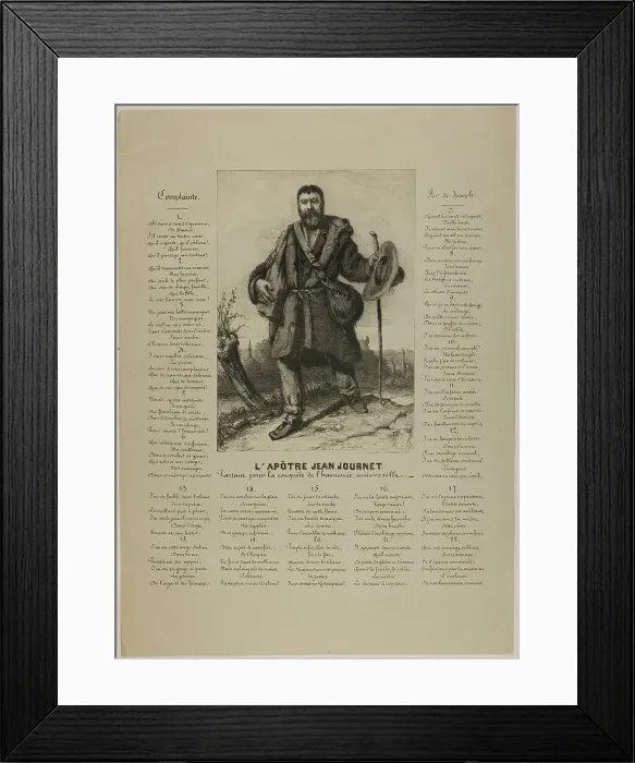 Framed Print : The Apostle Jean Journet, 1850. Creator: Gustave Courbet Framed Print : The Apostle Jean Journet, 1850. Creator: Gustave Courbet