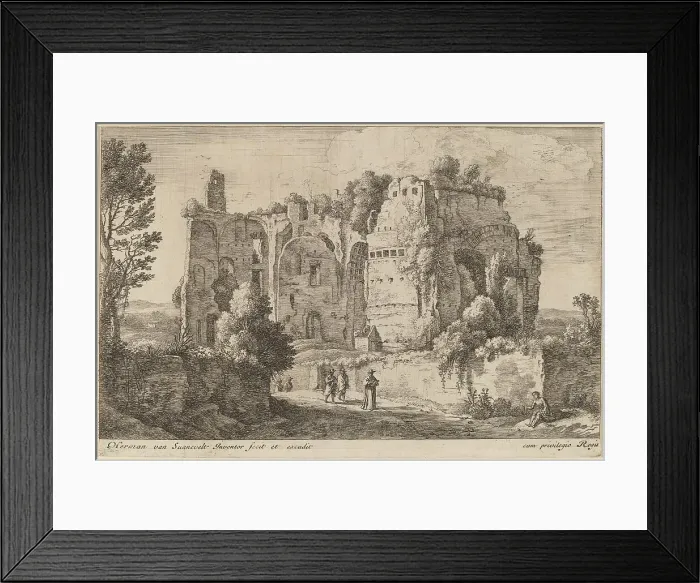 Framed Print : Landscape with the Cardinal. Creator: Herman van Swanevelt Framed Print : Landscape with the Cardinal. Creator: Herman van Swanevelt