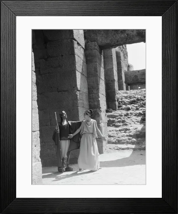 Framed Print : Kanellos dance group at ancient sites in Greece, 1929 Creator: Arnold Genthe Framed Print : Kanellos dance group at ancient sites in Greece, 1929 Creator: Arnold Genthe