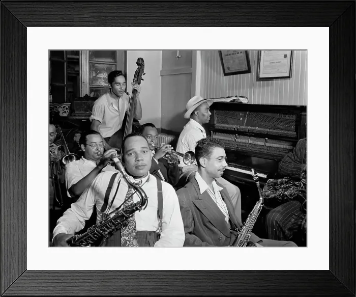 Framed Print : Portrait of Joe Thomas and Eddie Wilcox, Loyal Charles Lodge No. 167, New York, ca. Oct. 1947. Creator: William Paul Gottlieb Framed Print : Portrait of Joe Thomas and Eddie Wilcox, Loyal Charles Lodge No. 167, New York, ca. Oct. 1947. Creator: William Paul Gottlieb