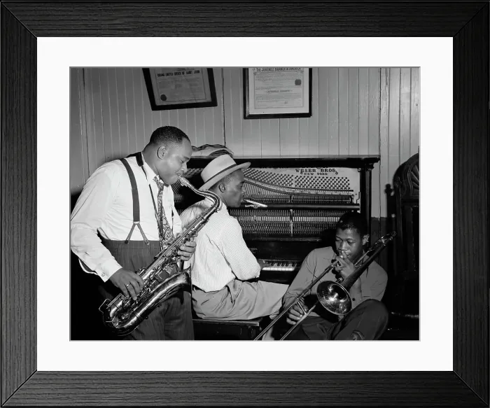 Framed Print : Portrait of Joe Thomas and Eddie Wilcox, Loyal Charles Lodge No. 167, New York, N.Y. ca. Oct. 1947. Creator: William Paul Gottlieb Framed Print : Portrait of Joe Thomas and Eddie Wilcox, Loyal Charles Lodge No. 167, New York, N.Y. ca. Oct. 1947. Creator: William Paul Gottlieb