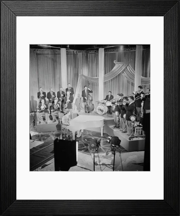 Framed Print : Portrait of Claude Thornhill, Sandy Siegelstien, Willie Wechsler, Micky Folus, Joe Shulman, Billy... Creator: William Paul Gottlieb Framed Print : Portrait of Claude Thornhill, Sandy Siegelstien, Willie Wechsler, Micky Folus, Joe Shulman, Billy... Creator: William Paul Gottlieb