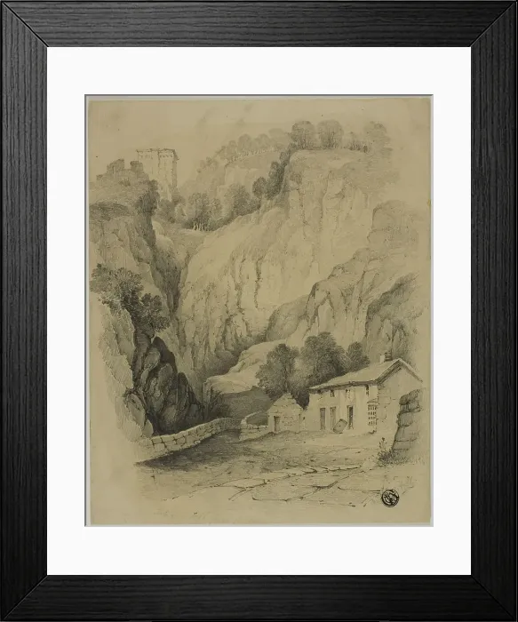 Framed Print : Crags and Horses in Highlands, n.d. Creator: Henry Hill Framed Print : Crags and Horses in Highlands, n.d. Creator: Henry Hill