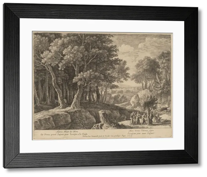 Framed Print : Birth of Adonis. Creator: Herman van Swanevelt Framed Print : Birth of Adonis. Creator: Herman van Swanevelt