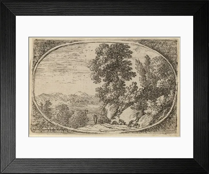 Framed Print : The Boulder Crowned with Trees. Creator: Herman van Swanevelt Framed Print : The Boulder Crowned with Trees. Creator: Herman van Swanevelt