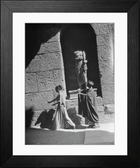 Framed Print : Kanellos dance group at ancient sites in Greece, 1929 Creator: Arnold Genthe Framed Print : Kanellos dance group at ancient sites in Greece, 1929 Creator: Arnold Genthe